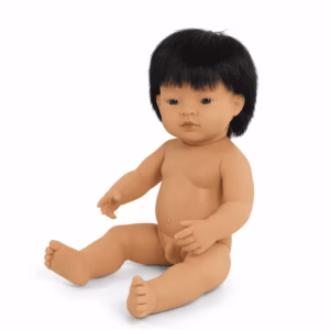 Muñeco asiático Niño con pelo de 38 cm