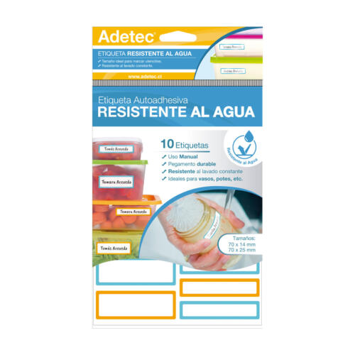 Etiqueta plástica resistente al agua