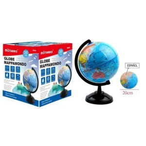 Globo terráqueo grande (20 cm de diámetro)