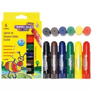 Témperas sólidas en barra (6 colores)