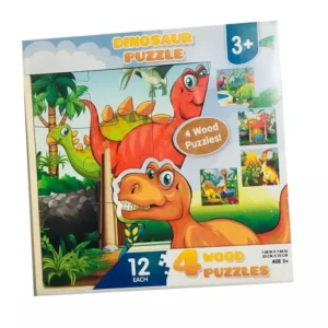 Pack 4 puzzles de madera (dinosaurios)