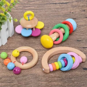 Set sonajeros de madera