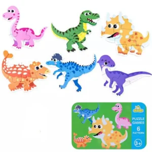 Caja de 6 puzzles "Dinosaurios"
