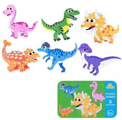 Caja de 6 puzzles "Dinosaurios"