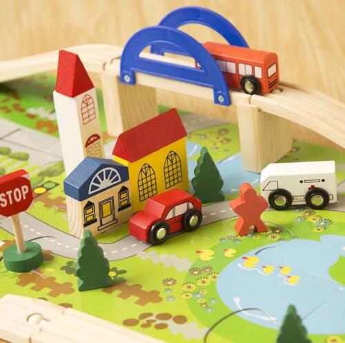 Pista de autos + base puzzle jumbo