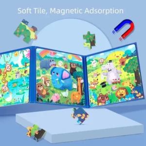 Puzzle magnético 3 en 1 “Animales selva” (Nivel 3)