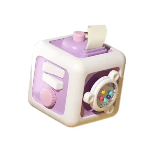 Cubo de actividades sensoriales rosa