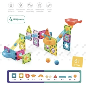 Set de Construcción Magnético Tobogán 61 piezas