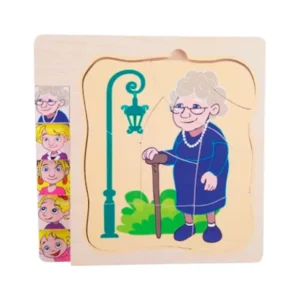 Puzzle en capas Ciclo de vida del mujer