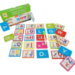Fichas de letras mayúsculas con plumón