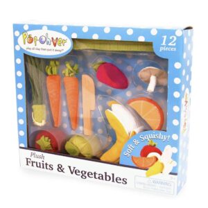 Frutas y verduras sensoriales de tela