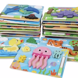 Tablero puzzle pizarra trazos