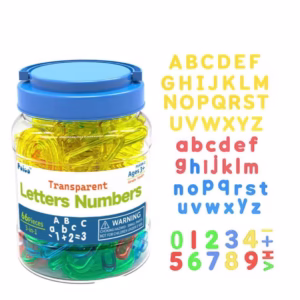 Letras y números translúcidos