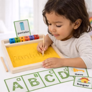 Bandeja de escritura montessori