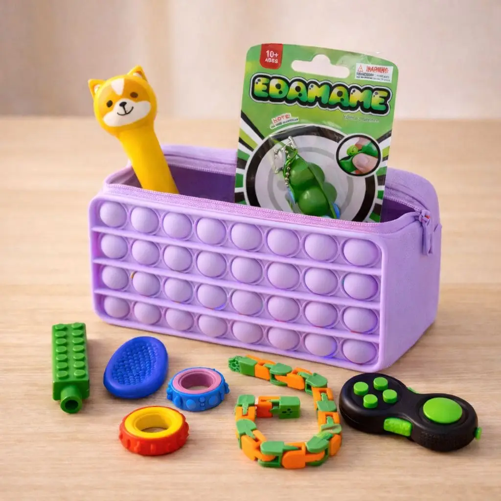 Estuche sensorial para autoregulación y concentración morado