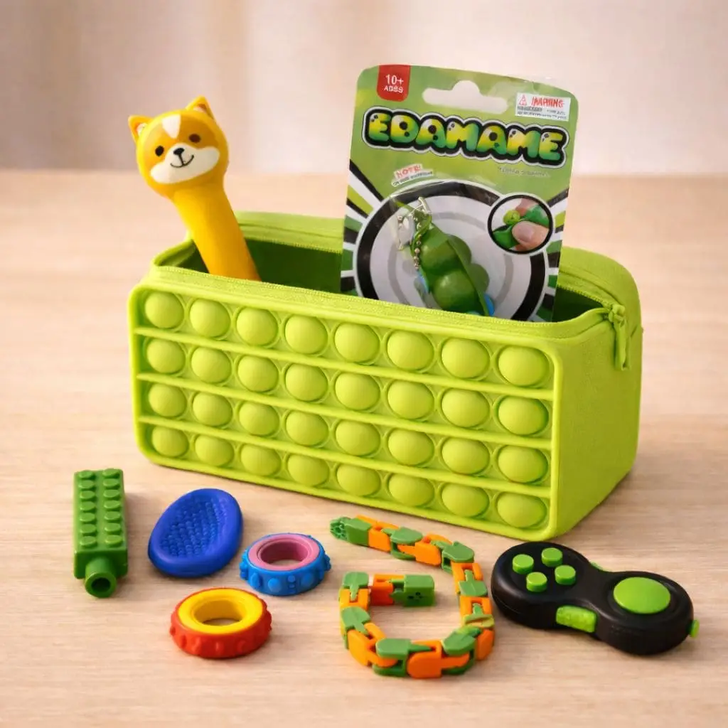 Estuche sensorial para autoregulación y concentración verde