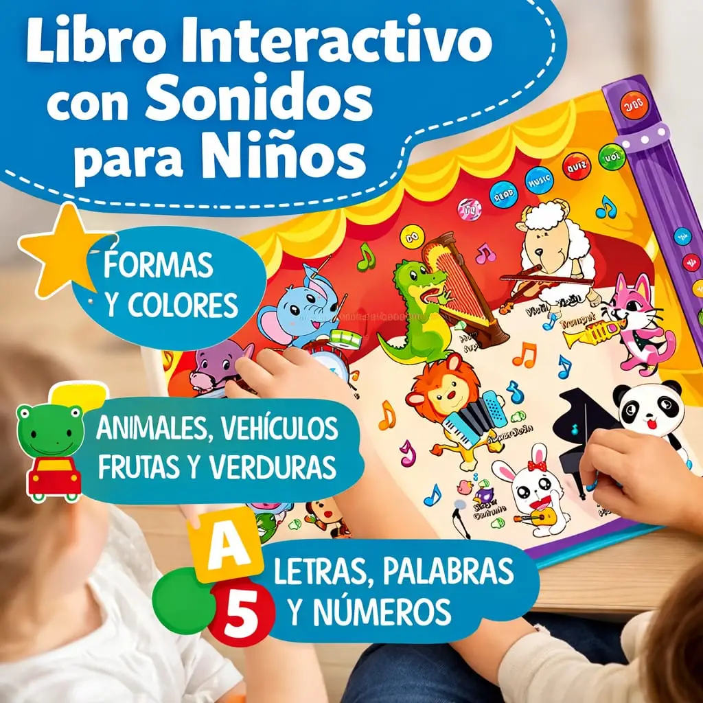 Libro interactivo sonidos bilingüe