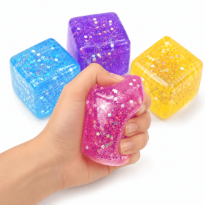 Cubo glitter sensorial antiestrés